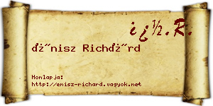 Énisz Richárd névjegykártya